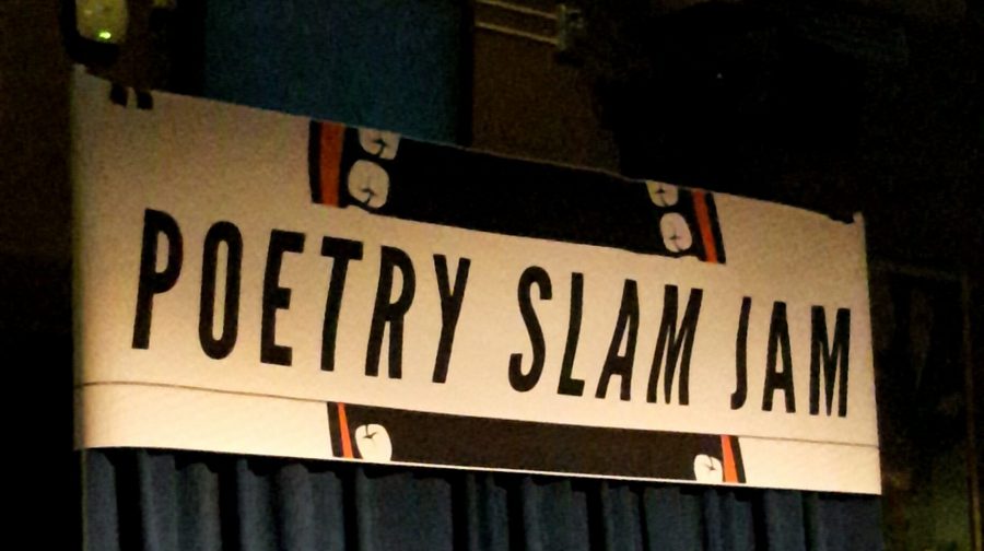 The Poetry Slam Jam took place on a stage inside of the UC Ski Lodge. Samantha Ceballos, The Paisano