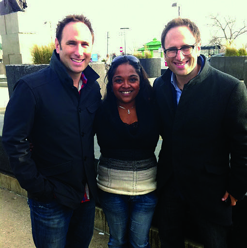 With the Sklar Bros helping film an episode of their documentary series. Photos provided by Meena Thiruvengadam