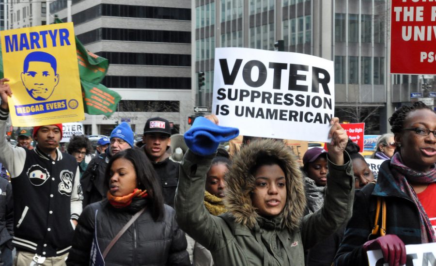 A march against voter suppression.