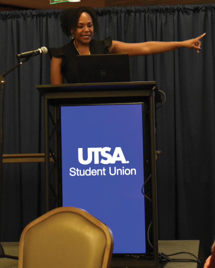 Bree Newsome shares her experiences with social activism.
The event was held in the Denman Ballroom.