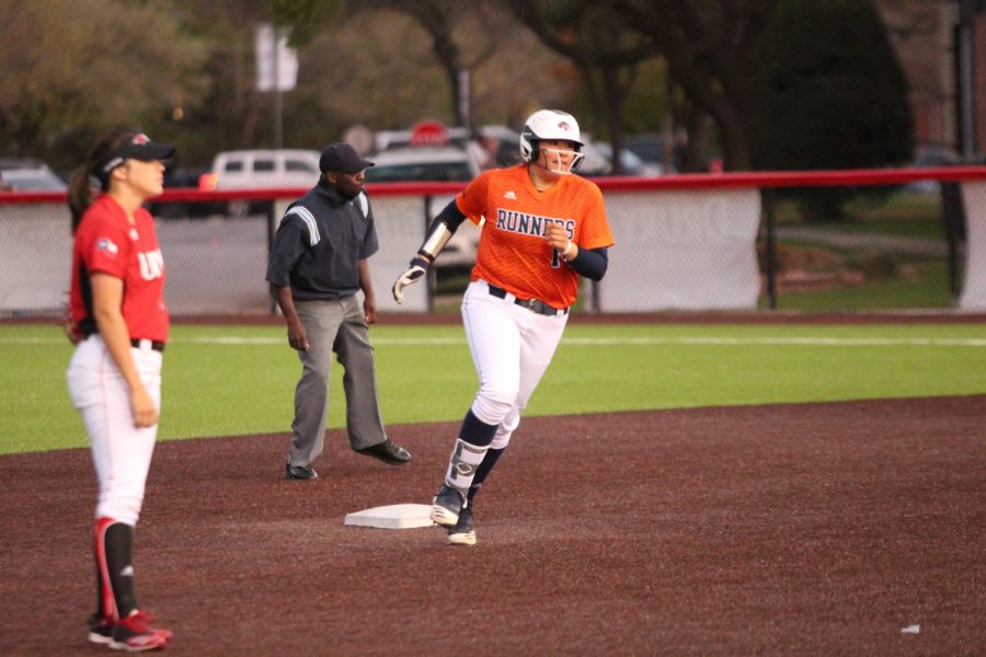 Victoria Villarreal rounds the bases in a contest against the UIW Cardinals. UTSA softball was in the middle of conference play before the season was cut short due to safety concerns related to the COVID-19 outbreak in the United States. 