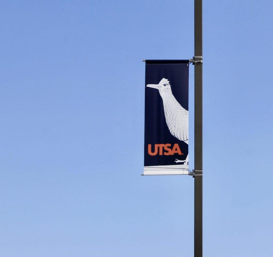 A+Roadrunner+banner+at+UTSA.+The+university+has+released+information+regard+its+reopening+this+fall.+