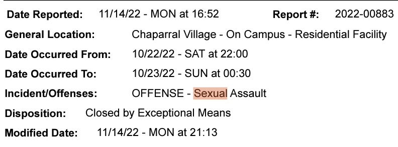 A+third+sexual+assault+case+occurred+on+the+main+campus%3B+university+addresses+the+incidents
