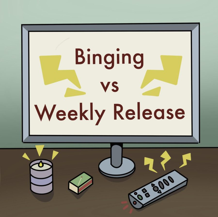 Binge-watching vs. weekly release