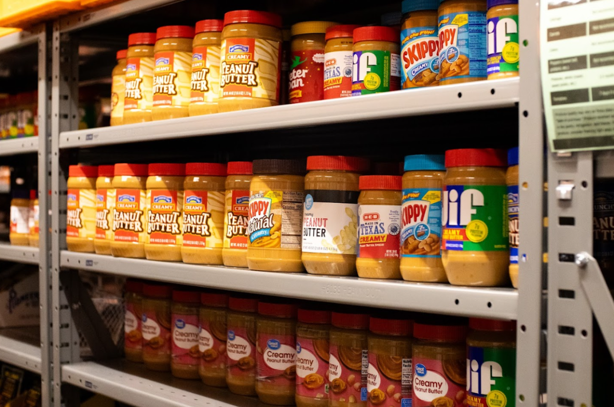 The peanut butter stash in the Whataburger Resource Room,
located in the Student Union (SU 1.04.06).