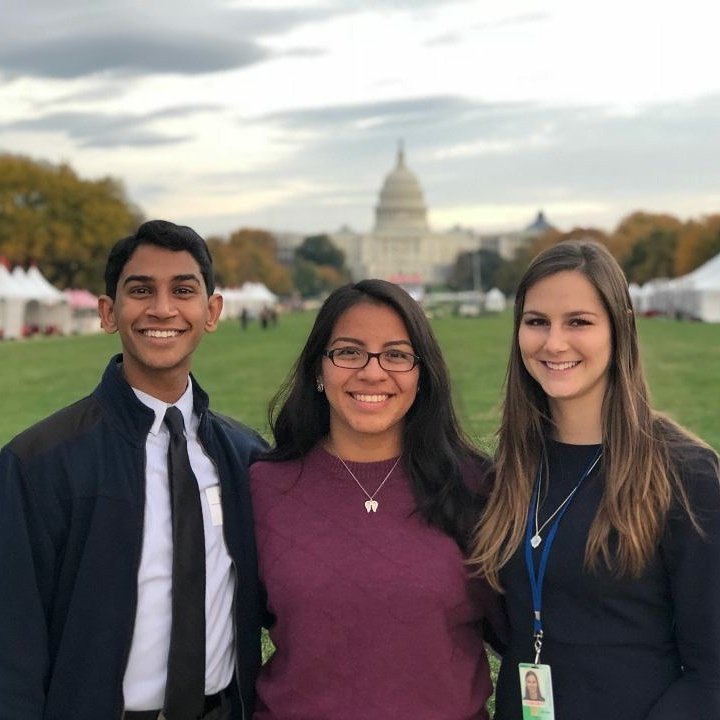 Former students Bharath, Brianna and Madison from the Archer Fellowship in Washington, D.C.