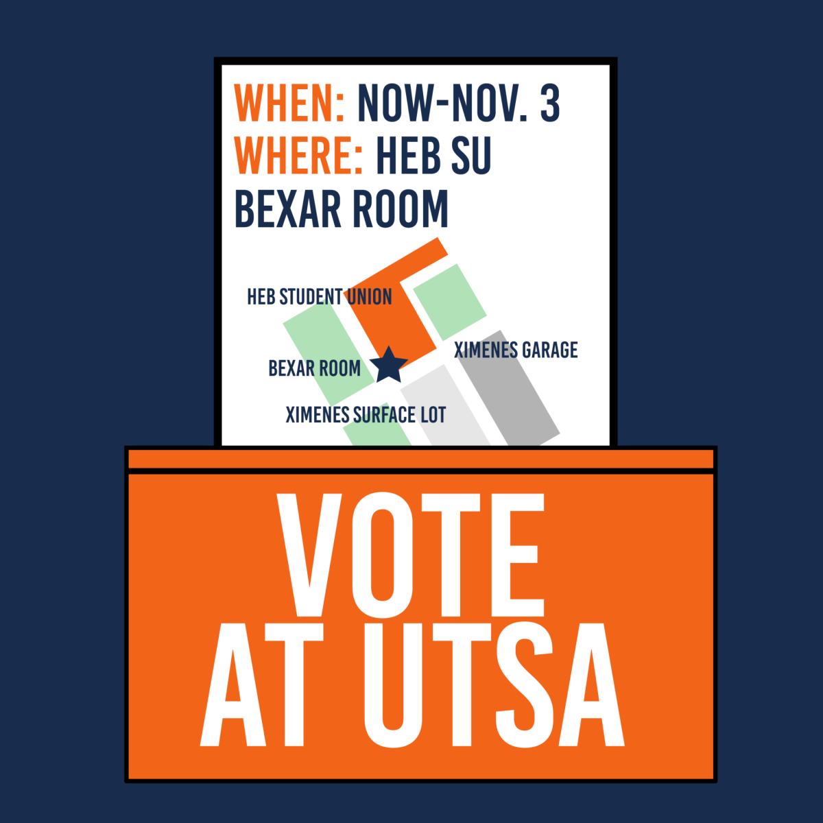 Early voting on Main Campus until Nov. 3