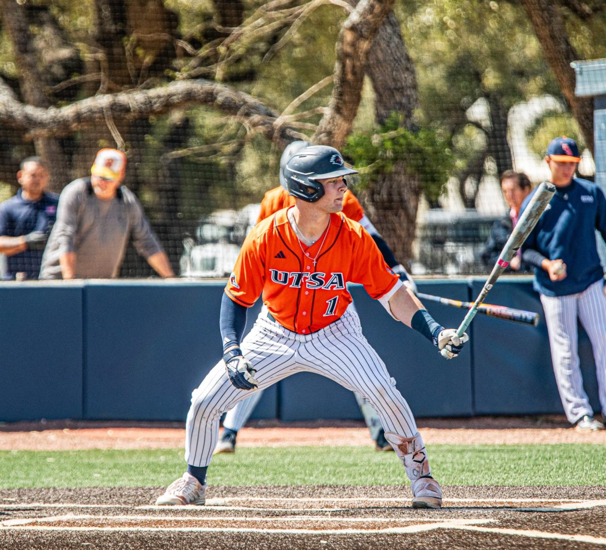 Drew Detlefsen prepares for his at-bat.