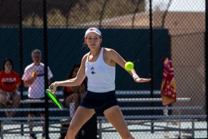 Natalia Castaneda Guerrero returns a serve.
