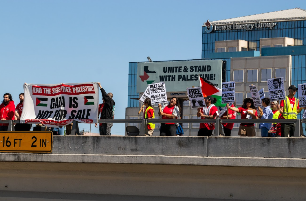 PSL protests and commemorates the new Palestine billboard