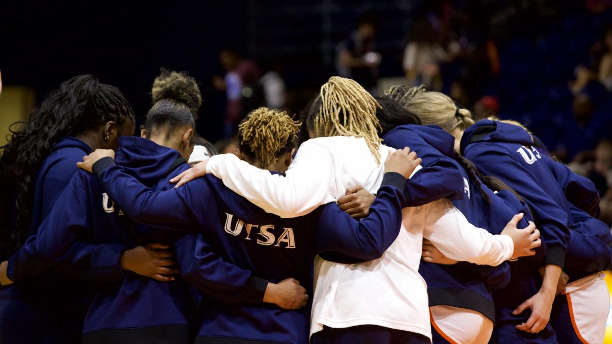 UTSA women's basketball in the Roadrunners' 53-41 loss to Tulsa Wednesday, March 4, 2026, at the Convocation Center in San Antonio, Texas.