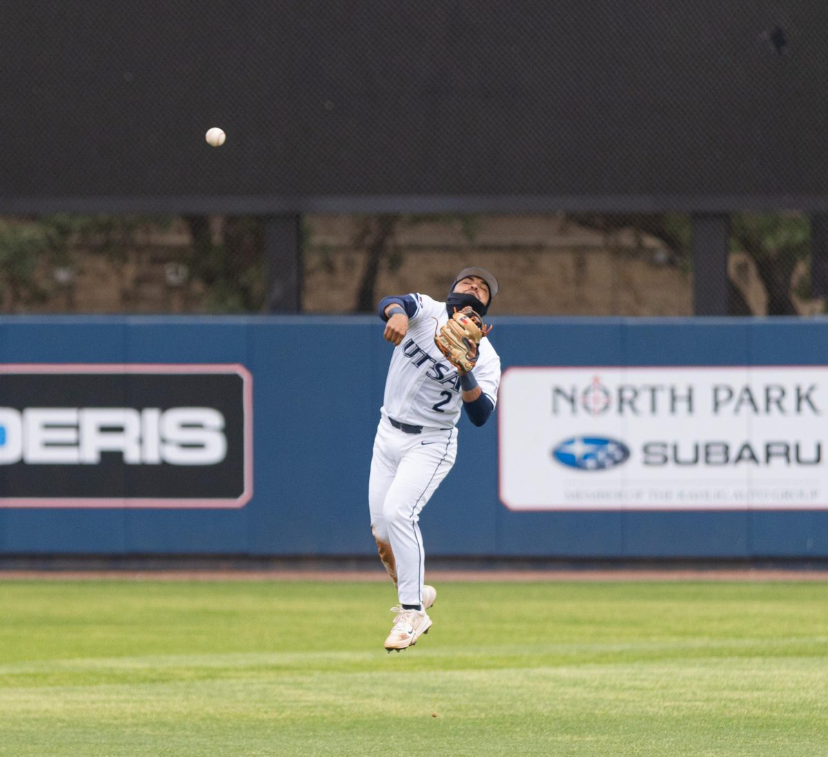 UTSA infielder Jordan Ballin in the Roadrunners' 8-3 win over Charlotte Saturday, Apr. 18, 2026, at Roadrunner Field in San Antonio, Texas.
