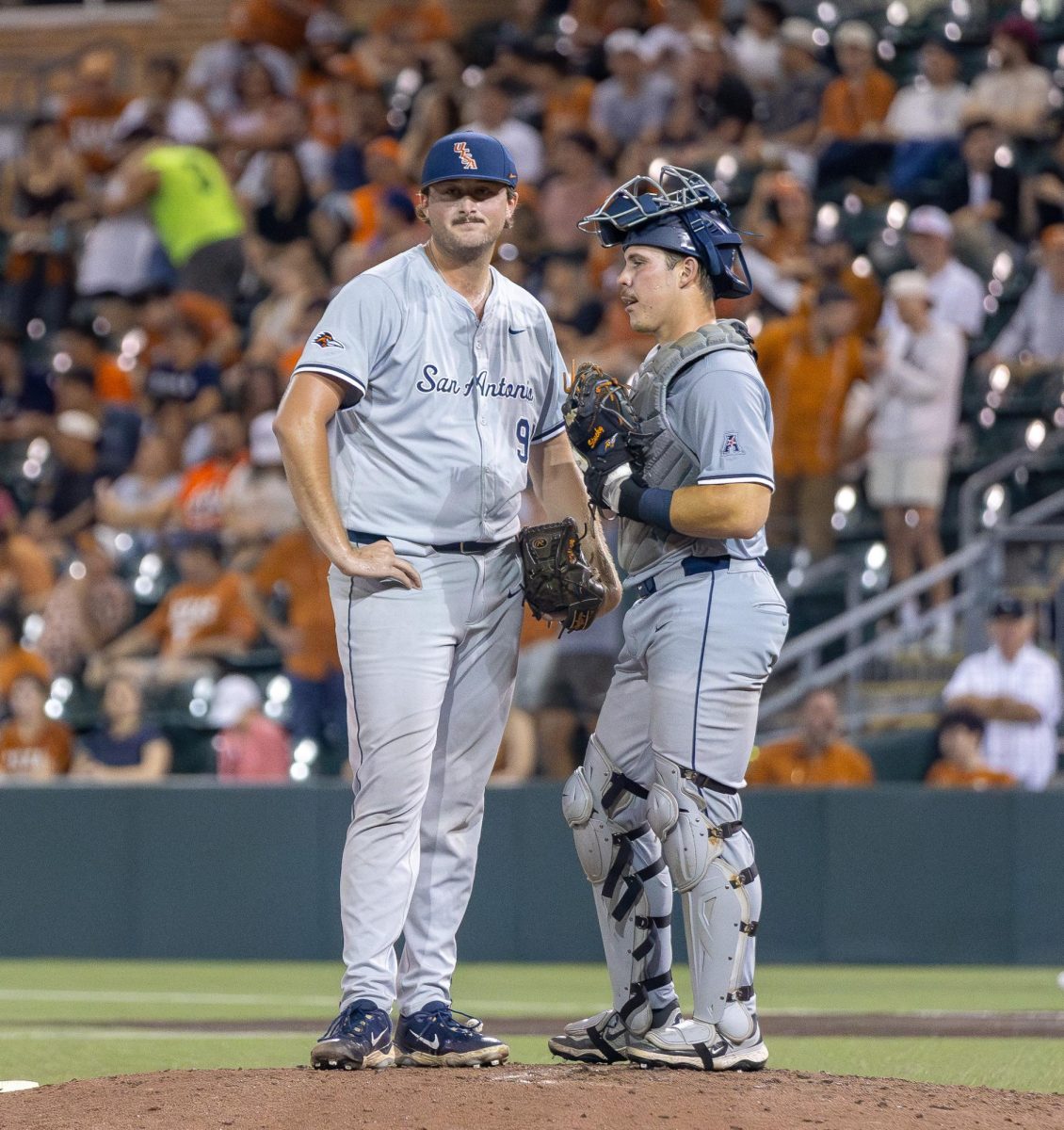 UTSA junior pitcher Connor Kelley in the Roadrunners' 11-8 loss to Texas Tuesday, May 5, 2026, at UFCU Disch-Falk Field in Austin, Texas.
